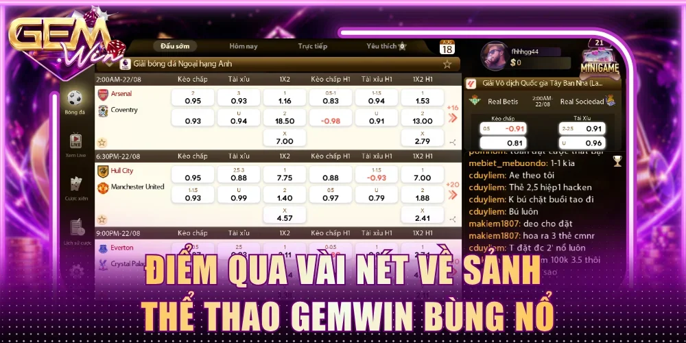 Điểm qua vài nét về sảnh thể thao Gemwin bùng nổ