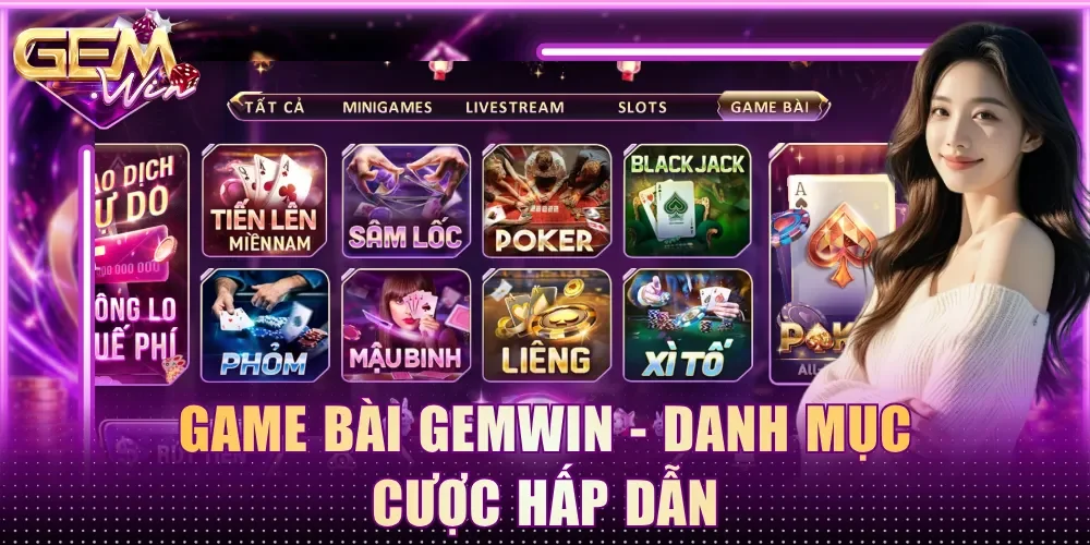 Game bài Gemwin - Danh mục cược hấp dẫn