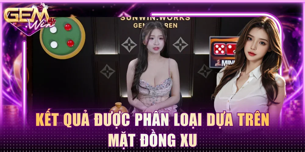 Kết quả được phân loại dựa trên mặt đồng xu