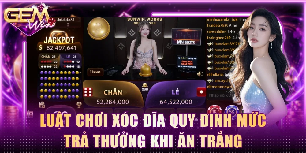 Luật chơi xóc đĩa quy định mức trả thưởng khi ăn trắng