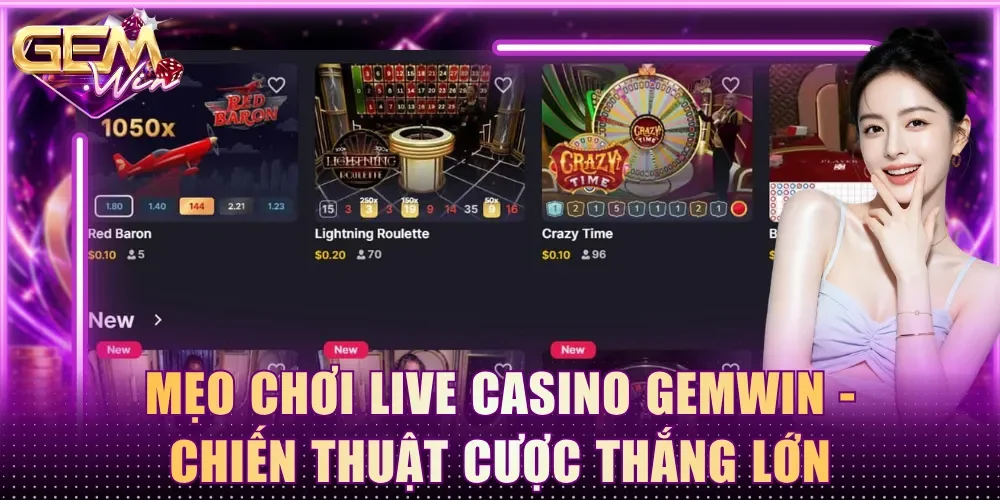 mẹo chơi live casino