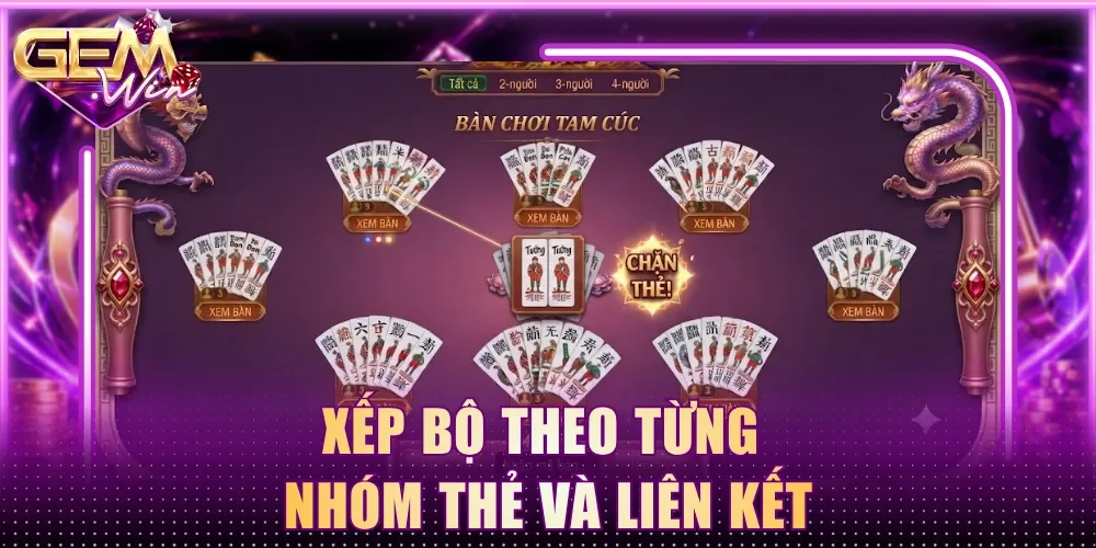 Xếp bộ theo từng nhóm thẻ và liên kết
